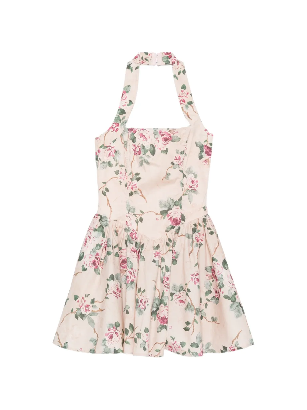 Aniye By floral-pattern midi dress - Toni neutri