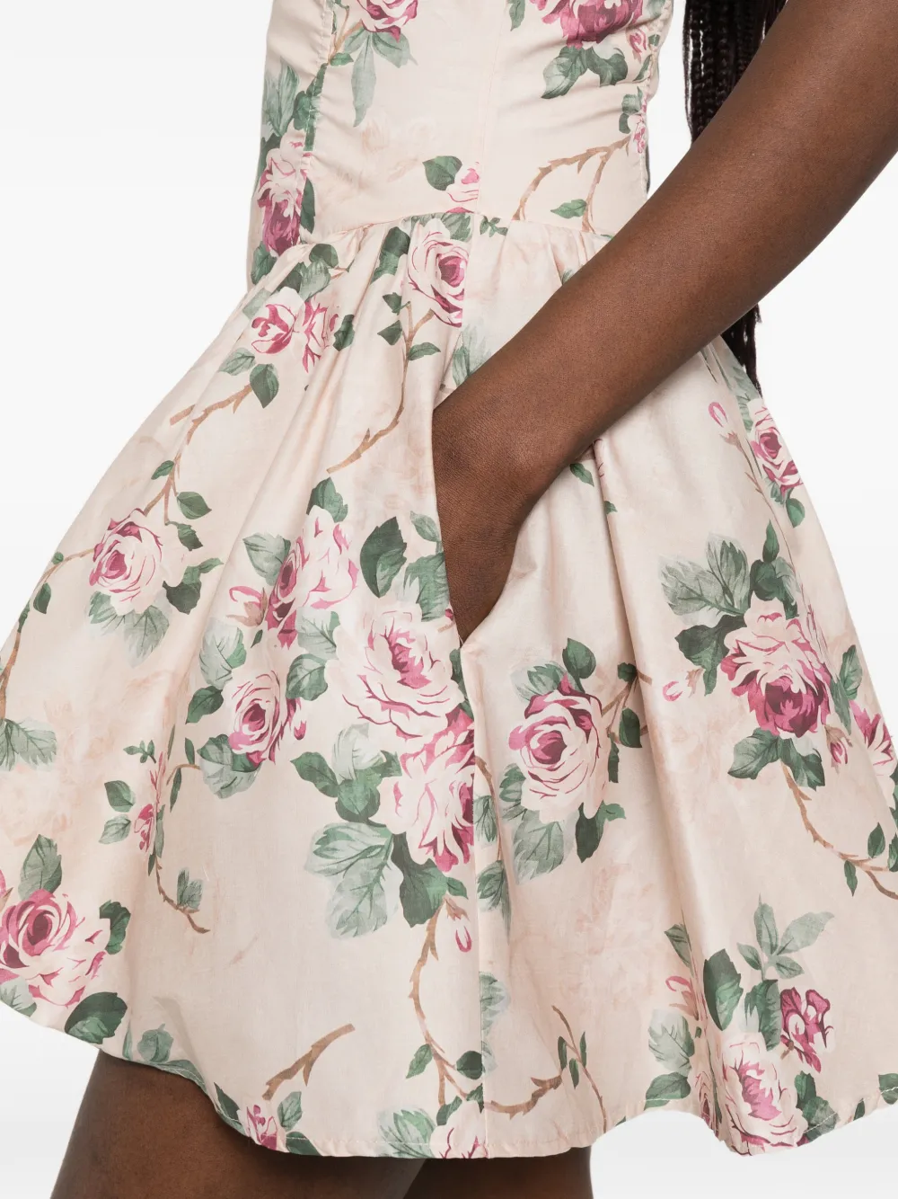 Aniye By Midi-jurk met bloemenprint Beige
