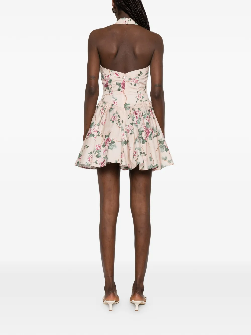 Aniye By Midi-jurk met bloemenprint Beige