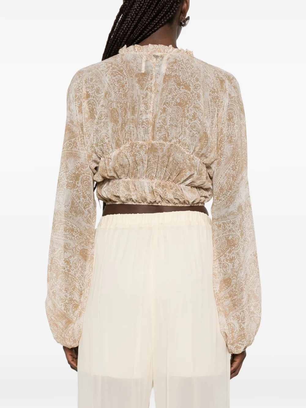 Aniye By Sjaal met paisley-print Beige