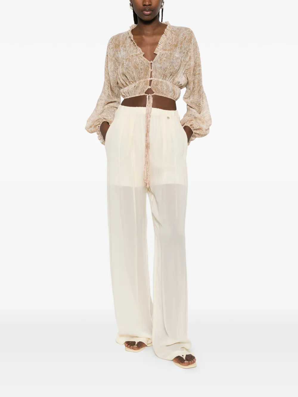 Aniye By Sjaal met paisley-print Beige
