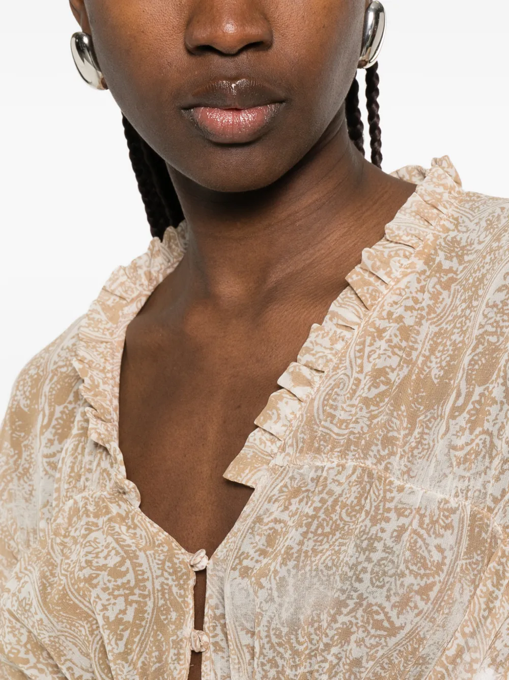 Aniye By Sjaal met paisley-print Beige