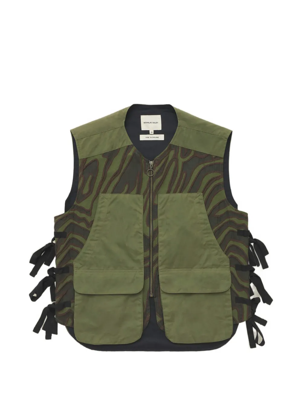 Nicholas Daley Zip Wavy Jacket In Green