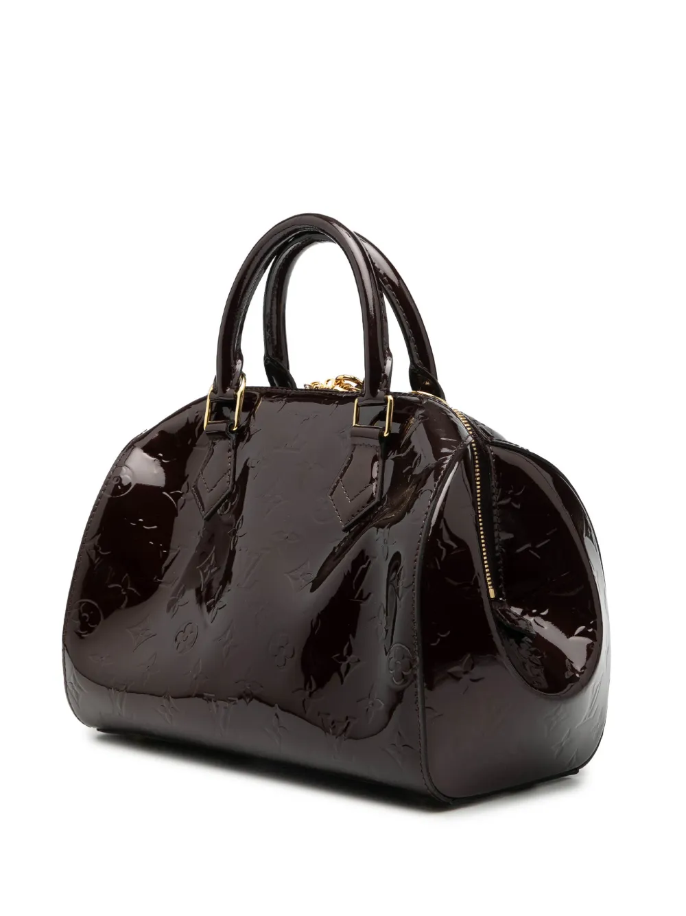 Louis Vuitton Pre-owned 2013 Monogram Vernis Montana Satchel in Purple, view 3