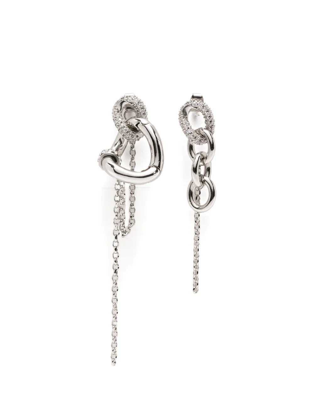 Justine Clenquet Brette crystal-embellished earrings - Argento