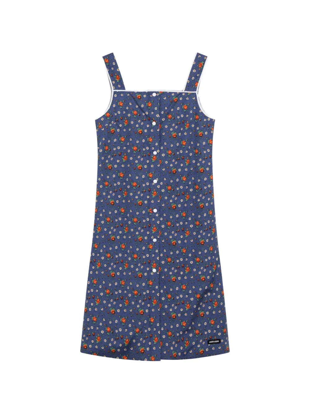 Miu Miu floral-print mini dress - Blau