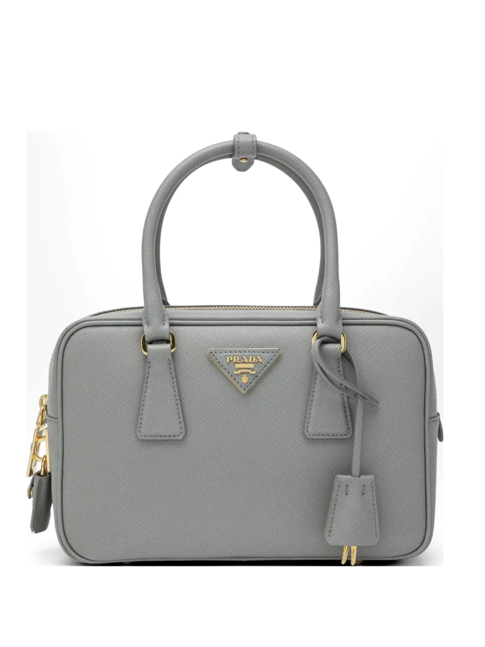Prada triangle-plaque tote bag - Grigio