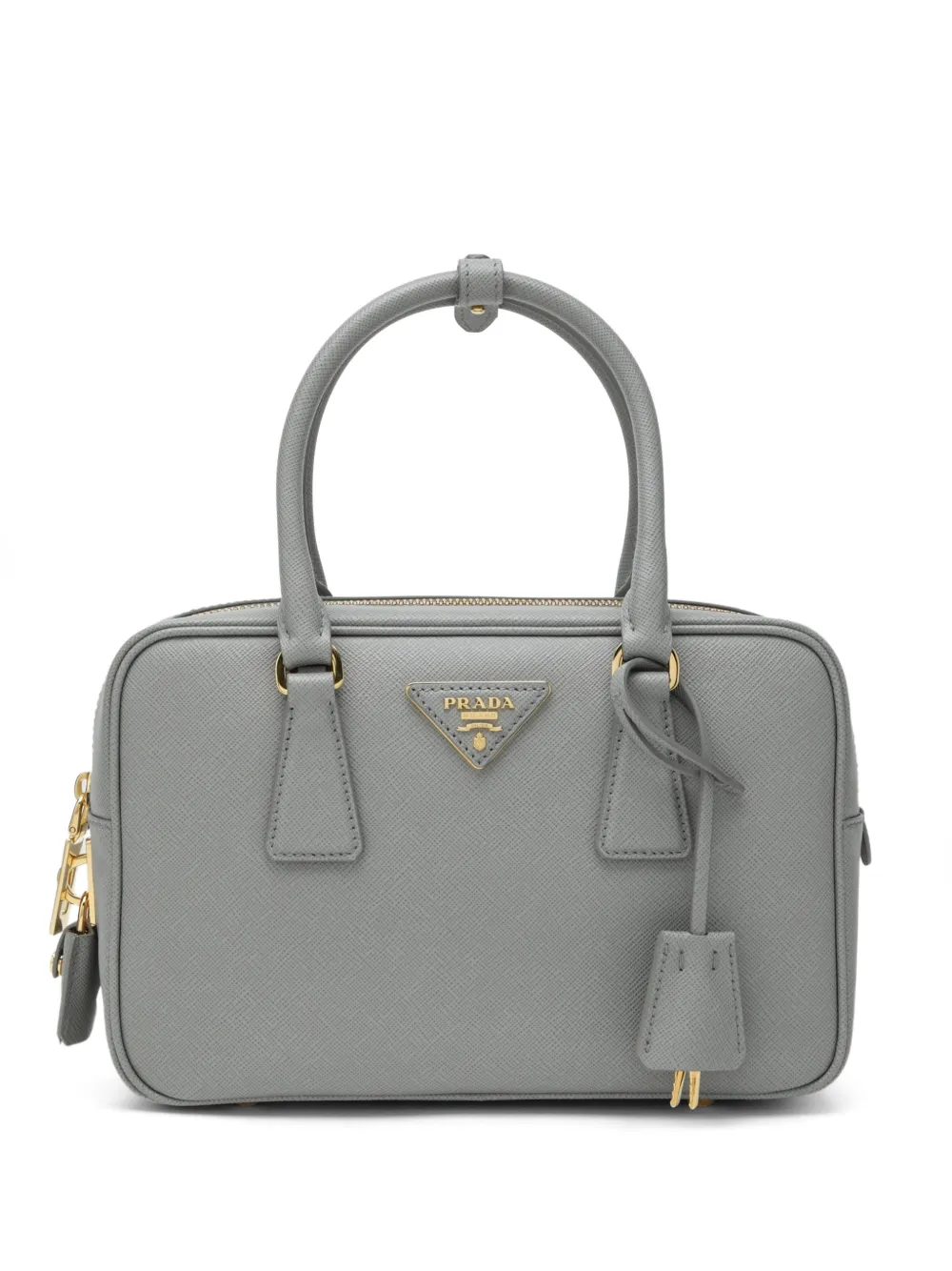 Prada triangle-plaque tote bag - Grau