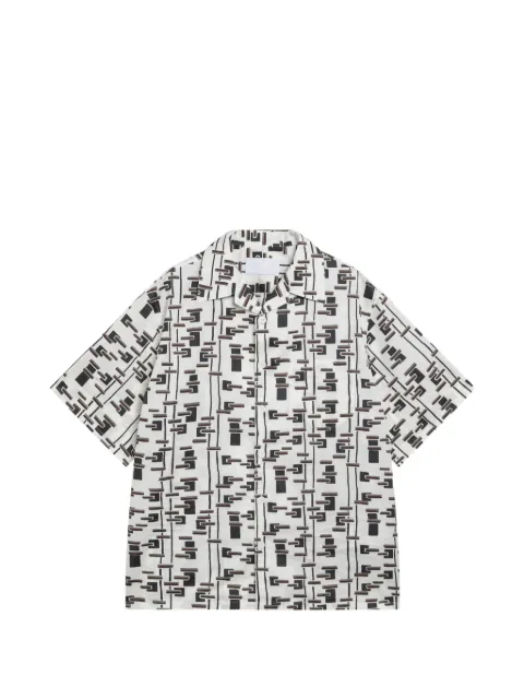 Prada geometric-print short-sleev shirt