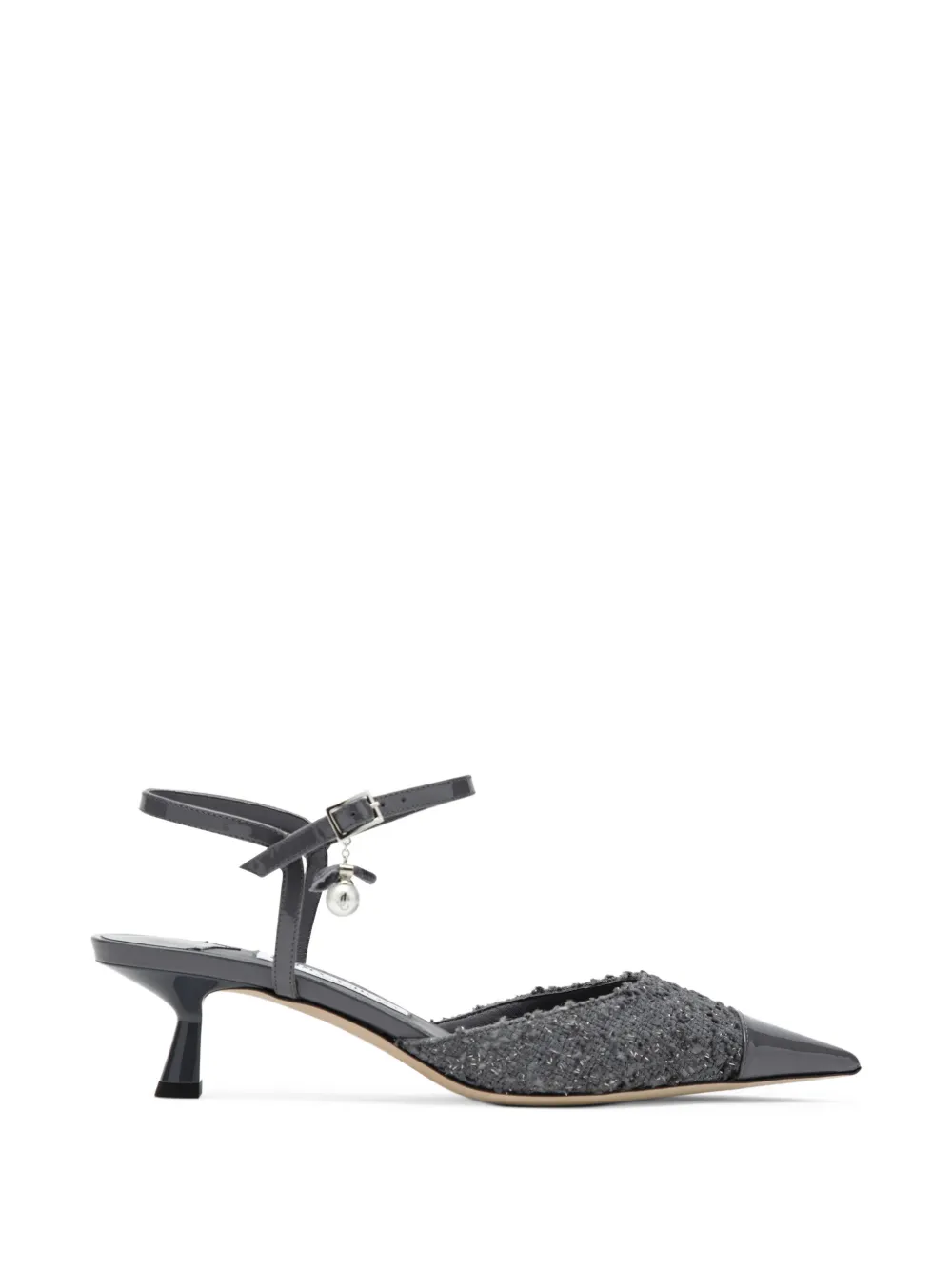 Jimmy Choo Aren pearl-charm tweed pumps - Grey