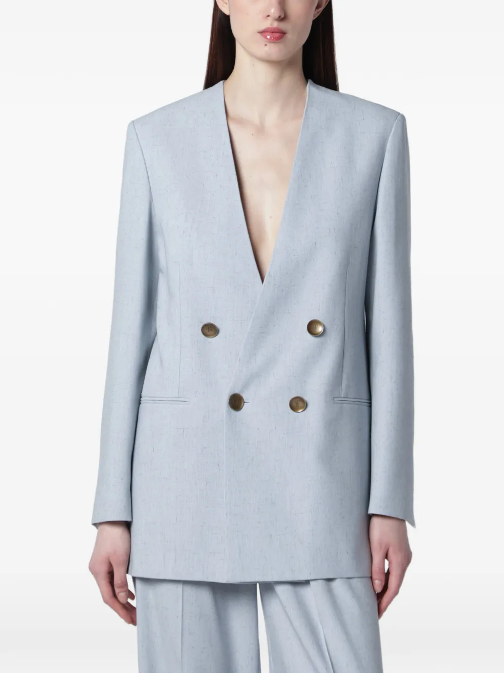 Alberta Ferretti double-breasted blazer - Blu
