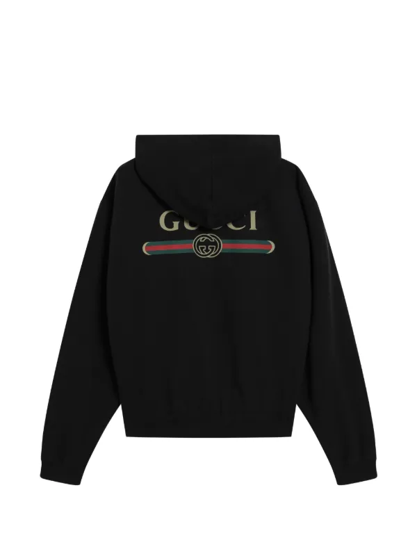 Gucci cashmere-blend Zip Jacket With Print | Black | FARFETCH