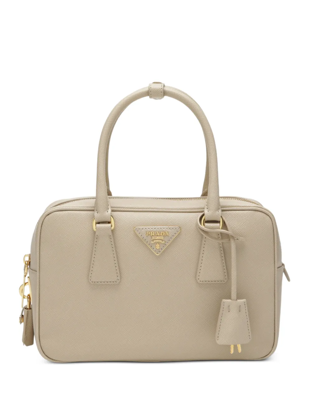 Prada top-handle logo clutch bag - Toni neutri