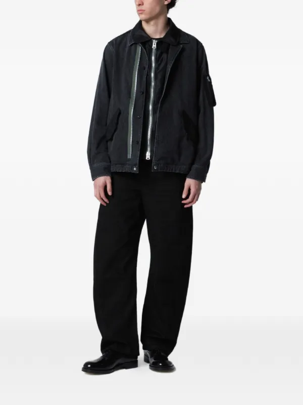Sacai zip-up Jacket | Black | FARFETCH