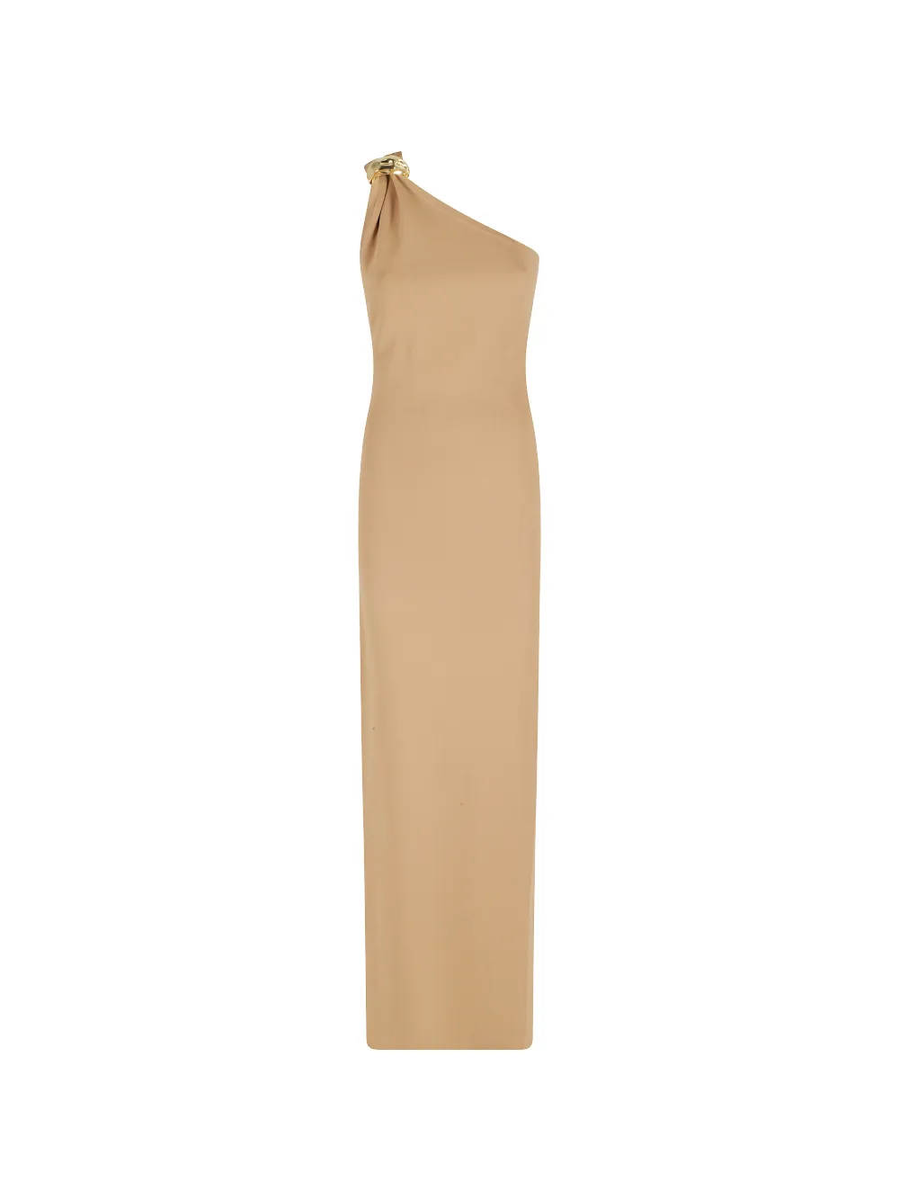 Elisabetta Franchi Milano one-shoulder hardware-detail dress - Toni neutri