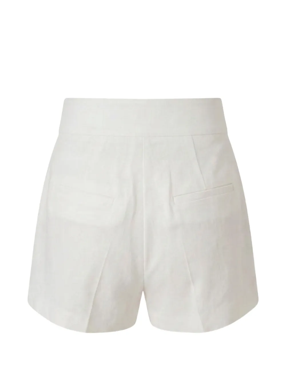 Elisabetta Franchi Geplooide shorts met logoknoop Wit