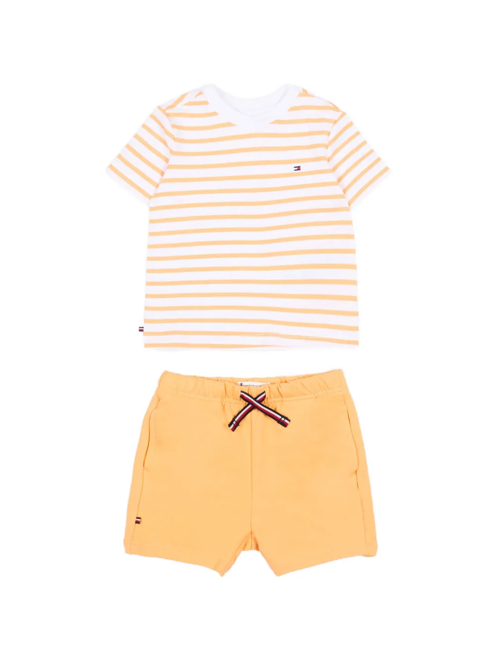 Tommy Hilfiger Junior striped shorts set - Arancione