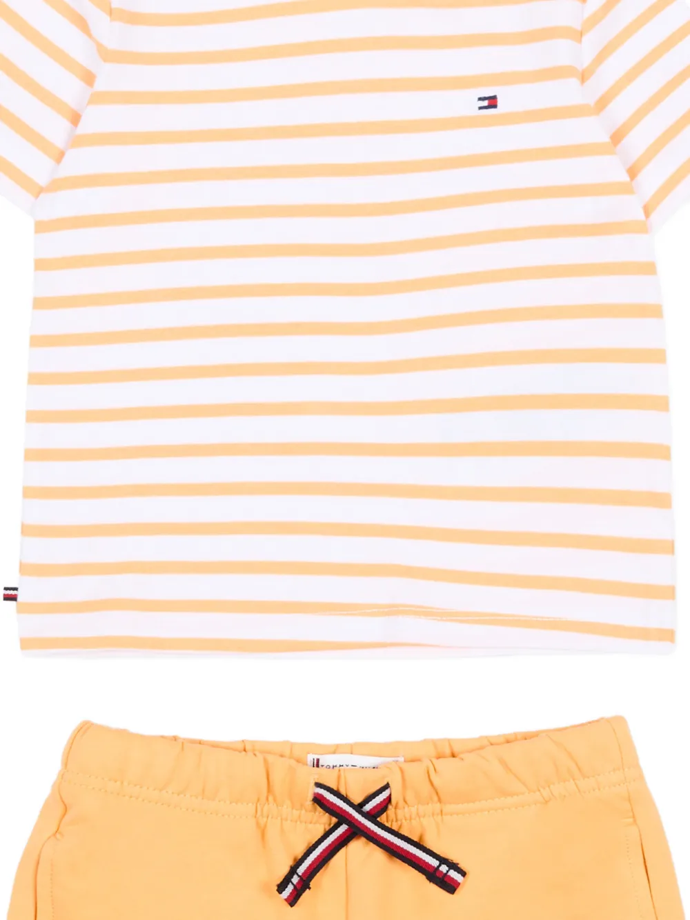  Tommy Hilfiger Junior Striped Shorts Set - Orange 