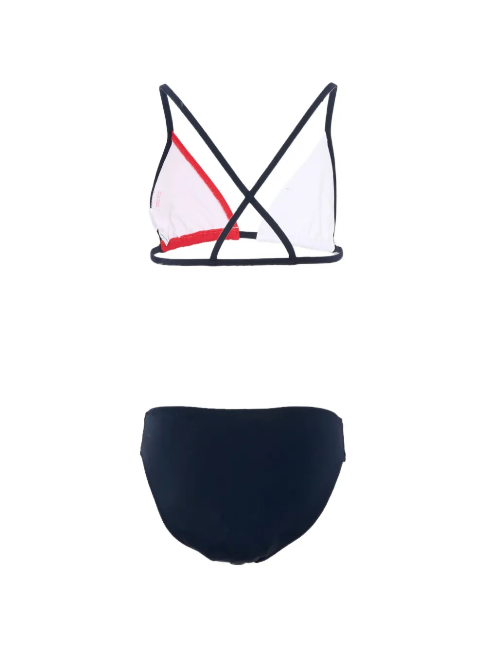  Tommy Hilfiger Junior Colour-blocked Crossover Triangle Bikini - Blue 