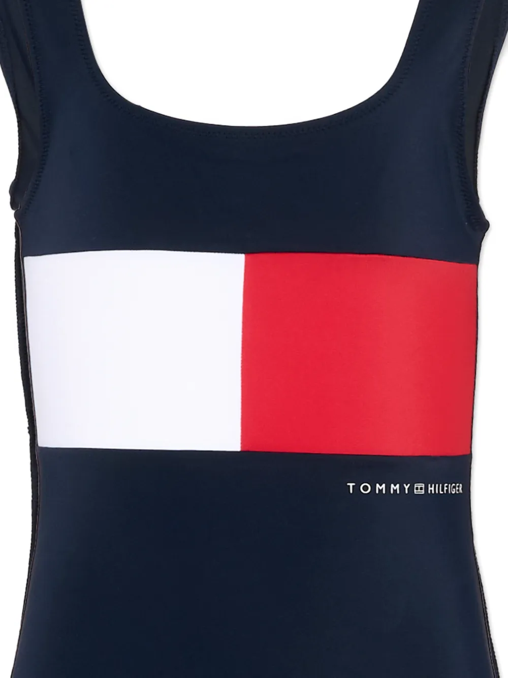  Tommy Hilfiger Junior Colourblock Square-neck Swimsuit - Blue 