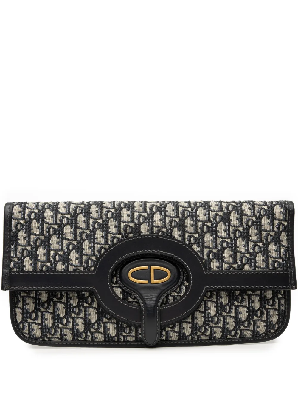 Christian Dior Pre-Owned 2020 Oblique Canvas Fold Over clutch bag - Blu