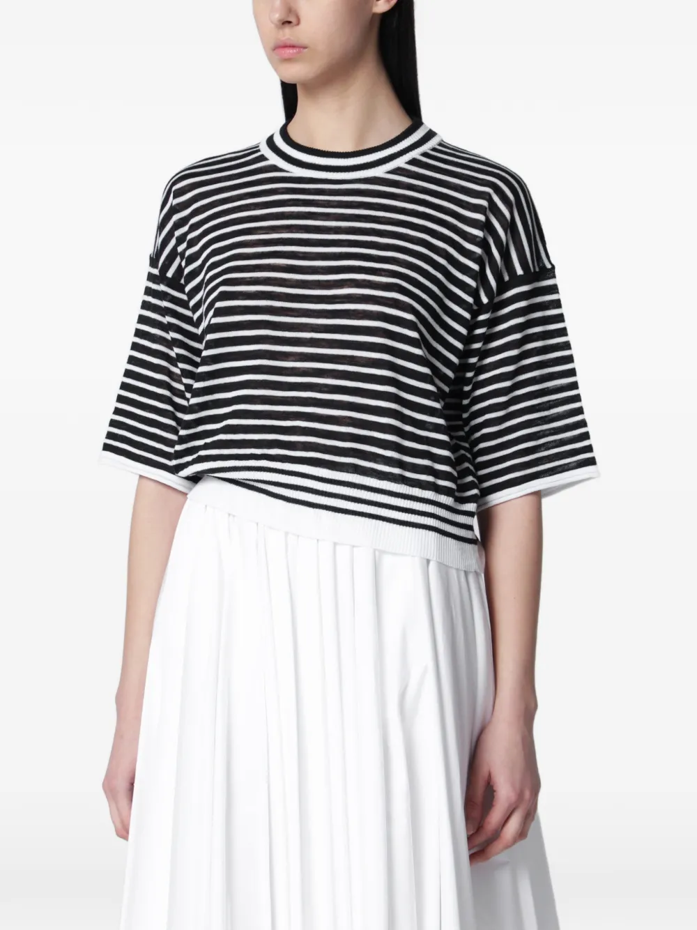 Roberto Collina striped T-shirt - Schwarz
