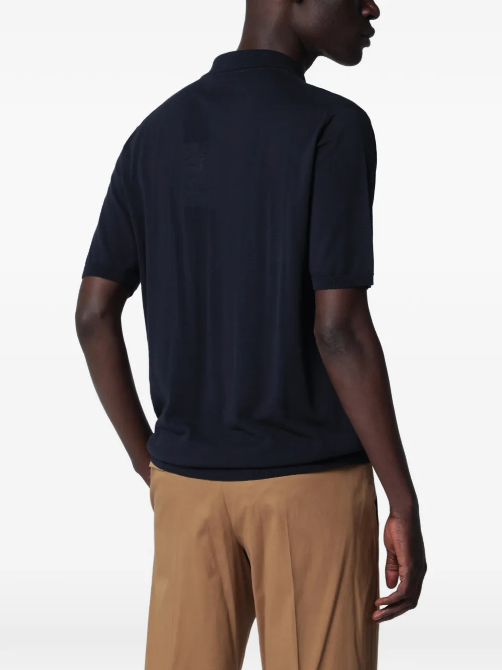 Roberto Collina Poloshirt met korte mouwen Blauw