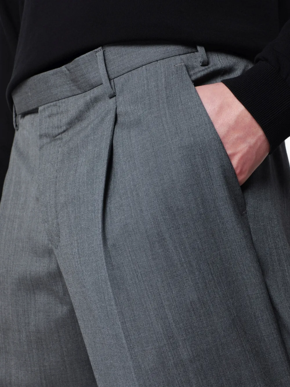 PT Torino Pantalon met geplooid detail Grijs