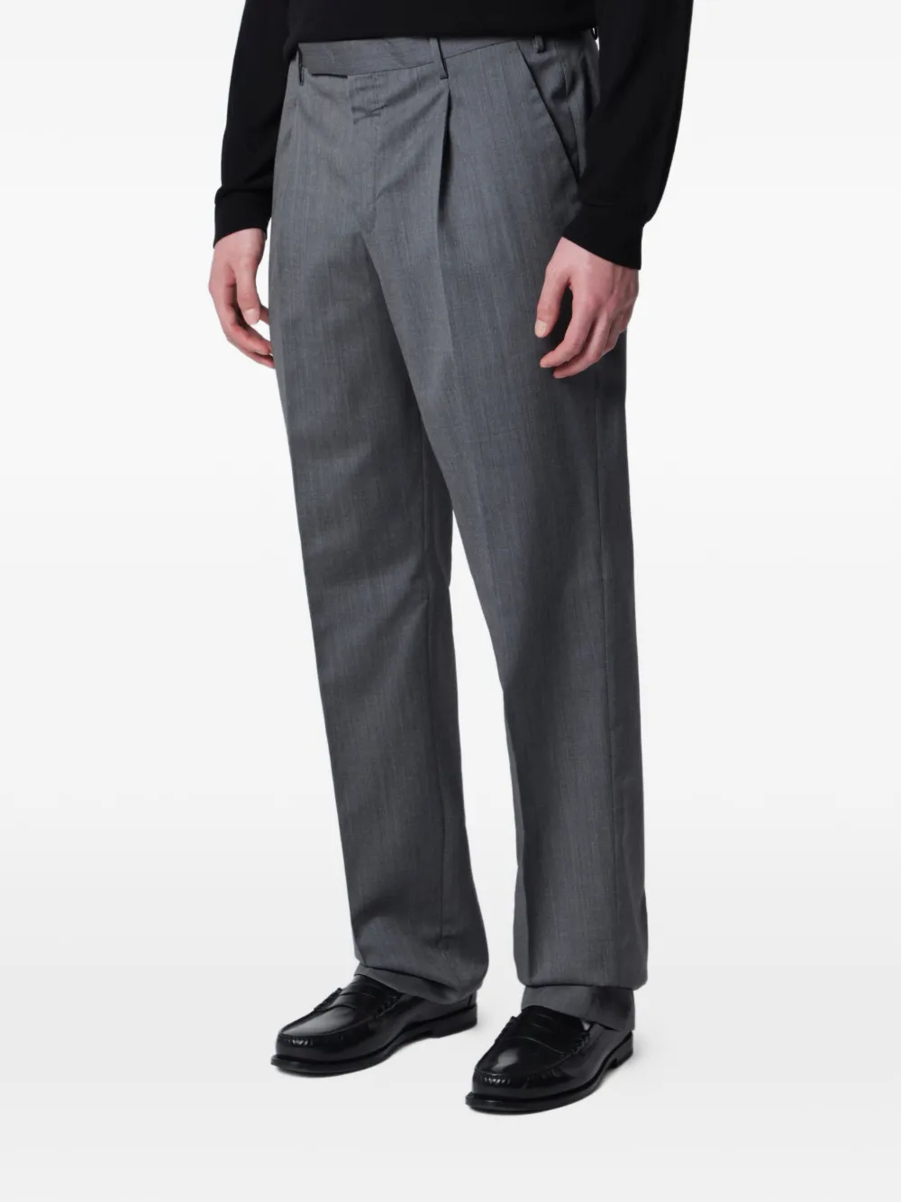 PT Torino Pantalon met geplooid detail Grijs