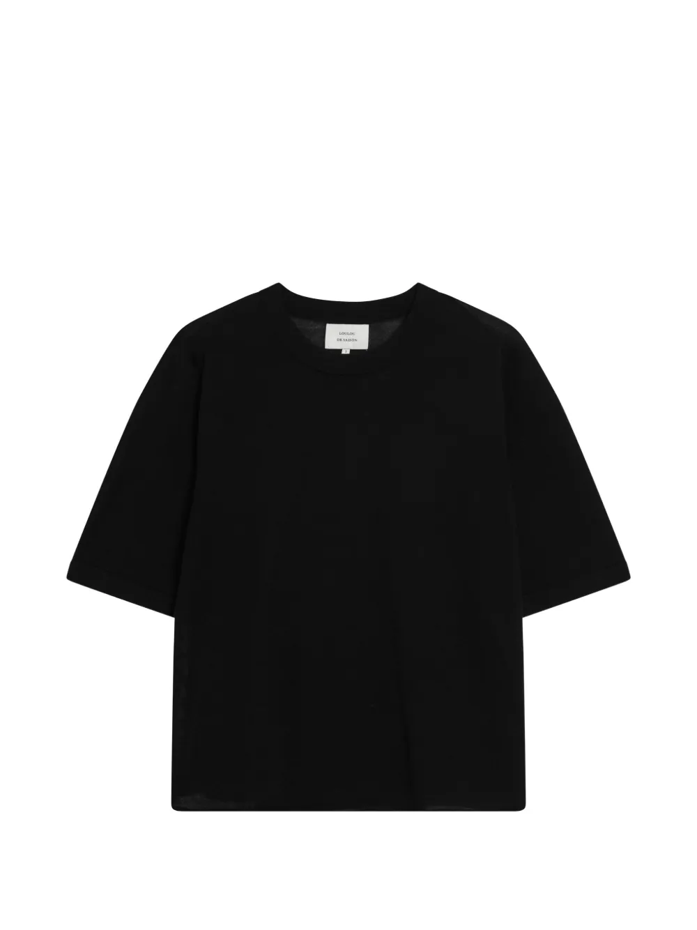 LouLou de Saison Maglione in cashmere a maniche corte - Nero
