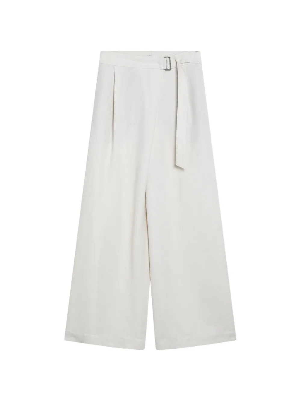 Brunello Cucinelli pleat-detail belted trousers - White