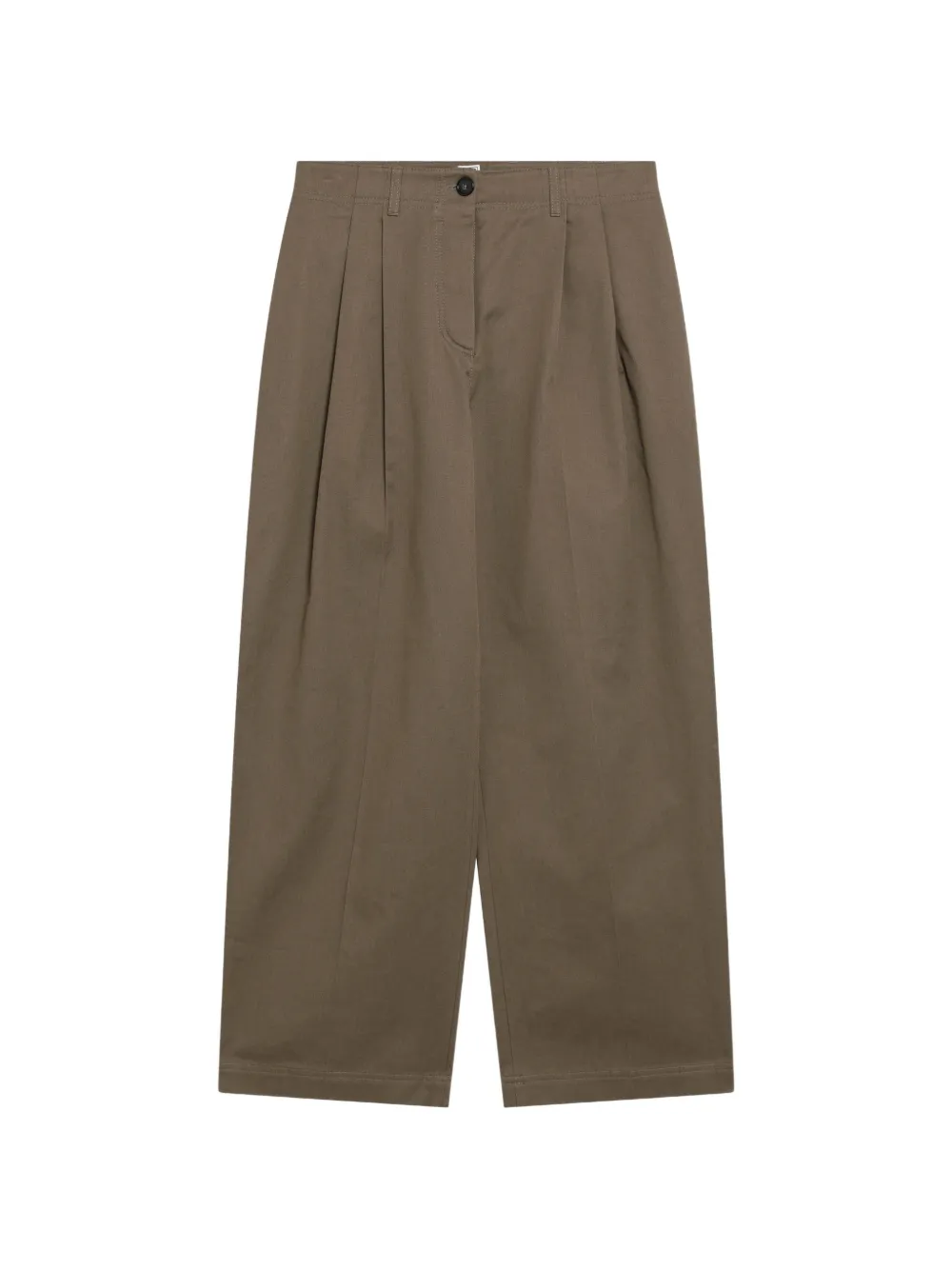 TOTEME relaxed twill trousers - Marrone