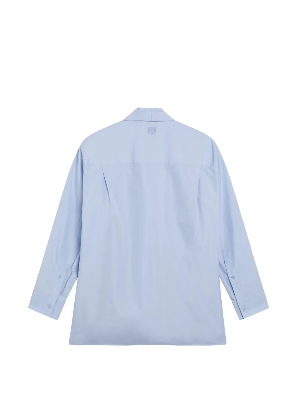 LOEWE Gedrapeerd katoenen overhemd Blauw