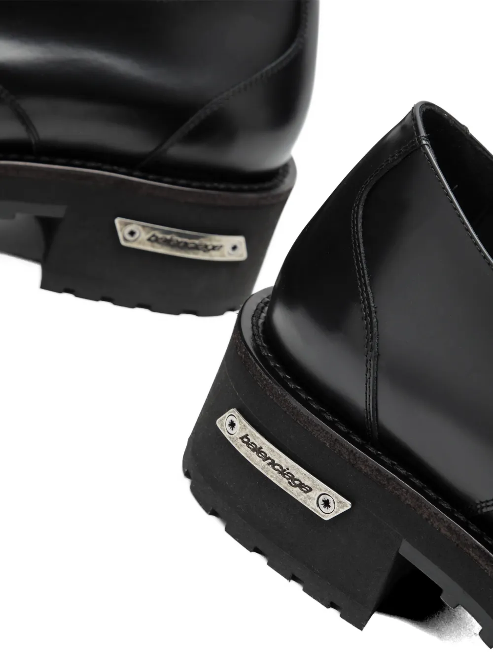Balenciaga Venom leren derby veterschoenen Zwart