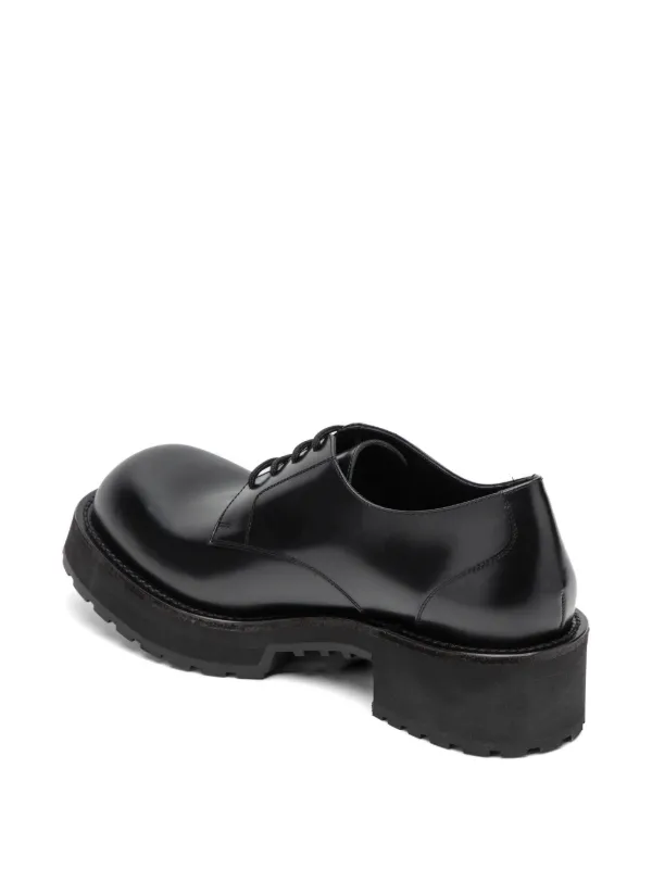 Balenciaga Venom lace-up Leather Derby Shoes | Black | FARFETCH JO