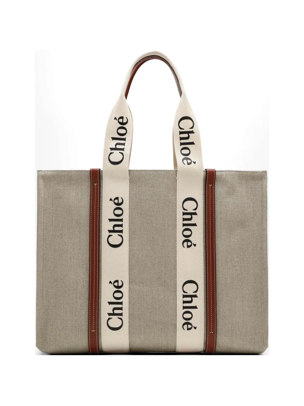Chloé large Woody tote bag - Toni neutri