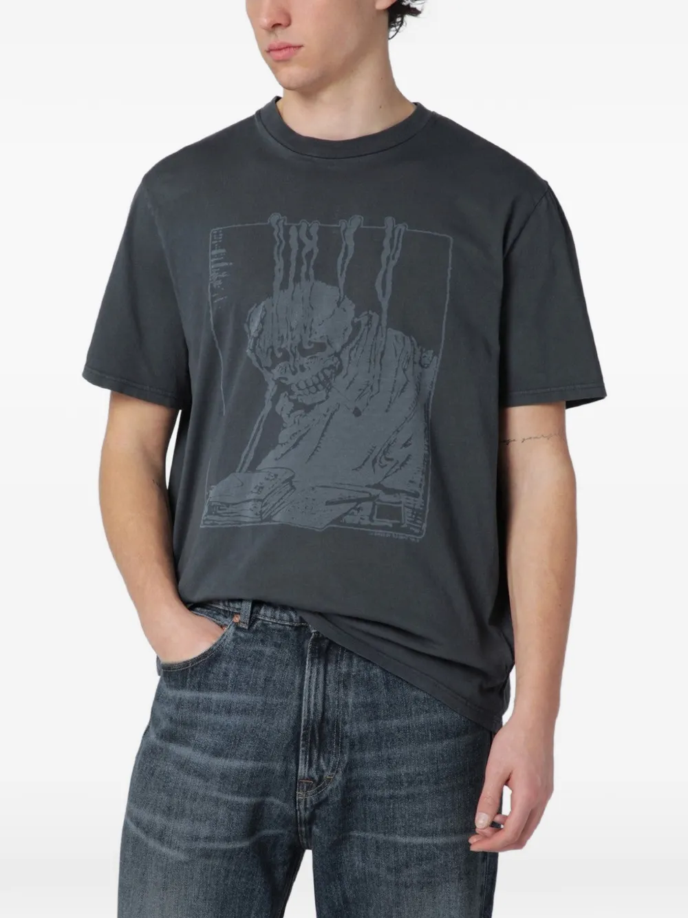 OUR LEGACY Angry Fan Mail graphic-print T-shirt - Grigio