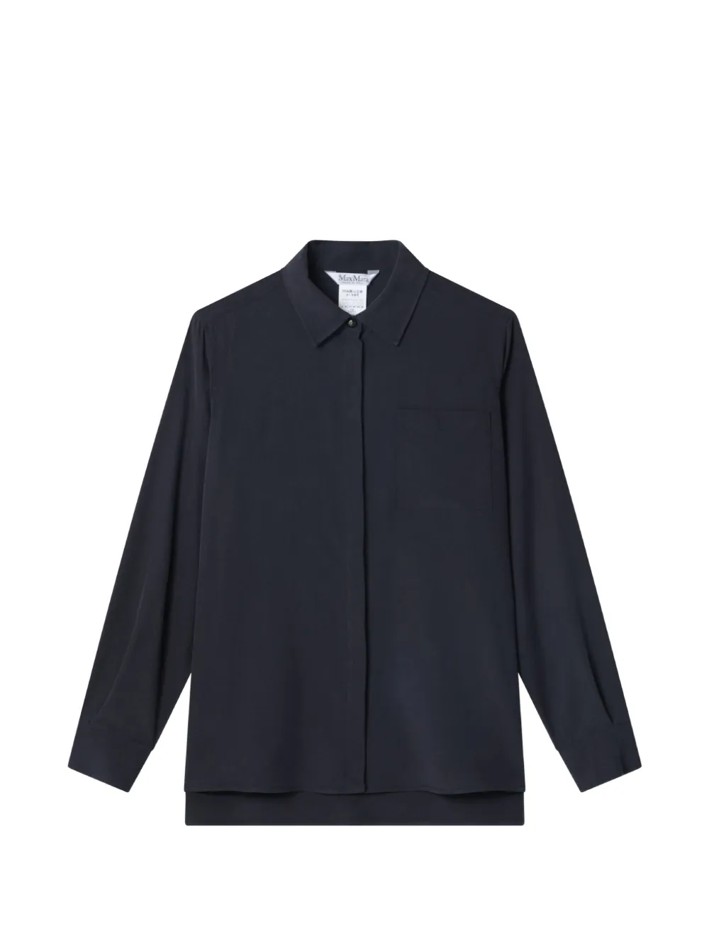 Max Mara patch-pocket long-sleeve shirt - Blu
