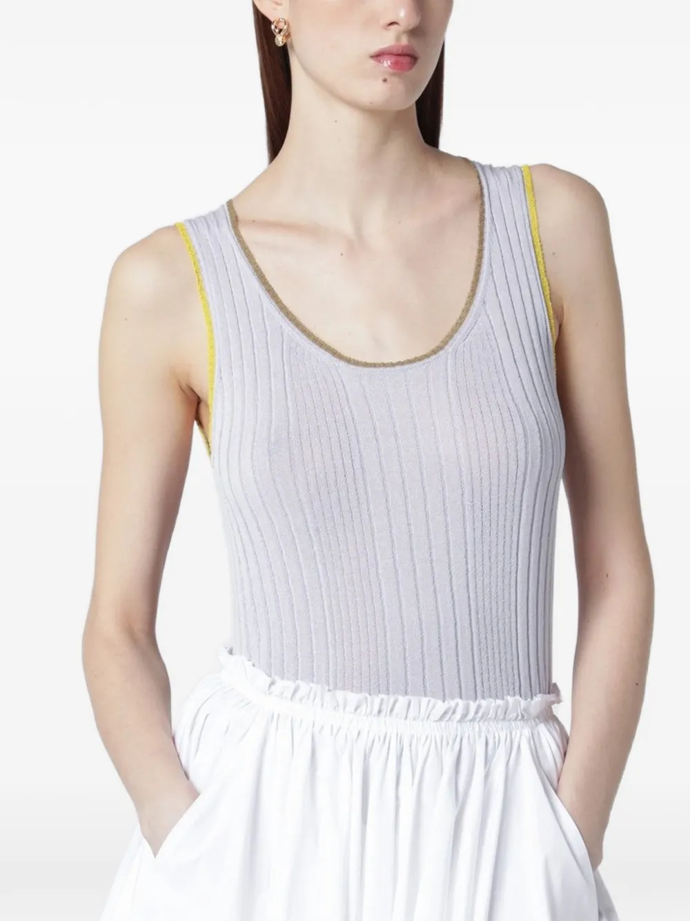Roberto Collina ribbed-knit tank top - Viola