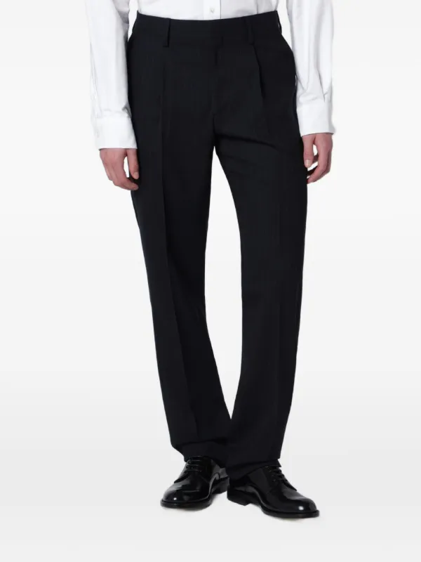 LARDINI シングルスーツ ストライプ ブルー ホワイト 48 Lardini ストライプ シングルスーツ | ブルー | FARFETCH JP