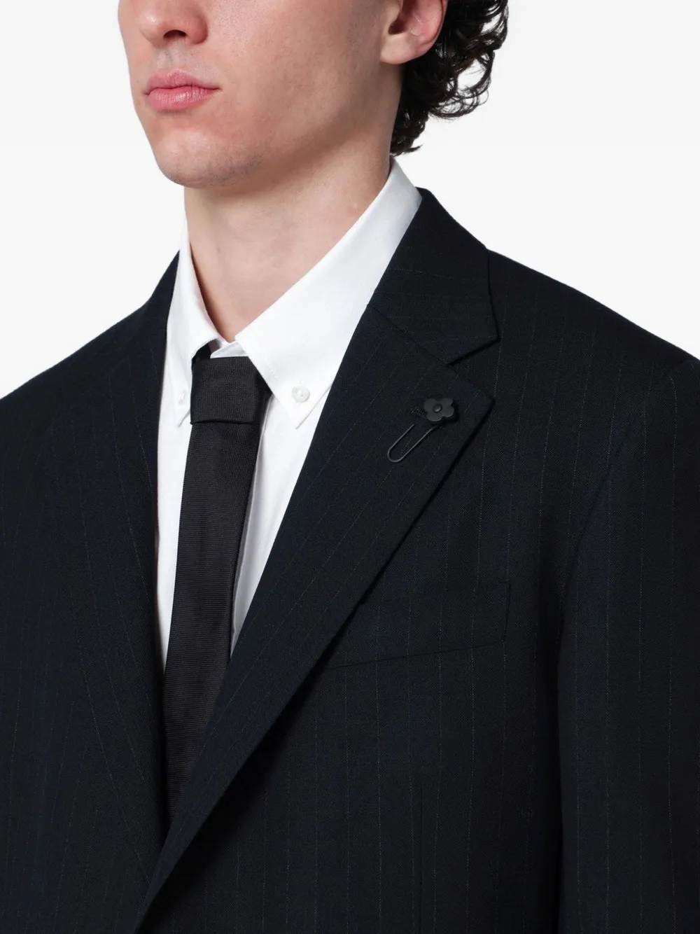 Lardini ストライプ シングルスーツ | ブルー | FARFETCH JP