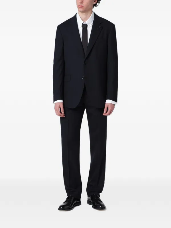 LARDINI ネイビーストライプ スーツ　サイズ46 Lardini ストライプ シングルスーツ | ブルー | FARFETCH JP