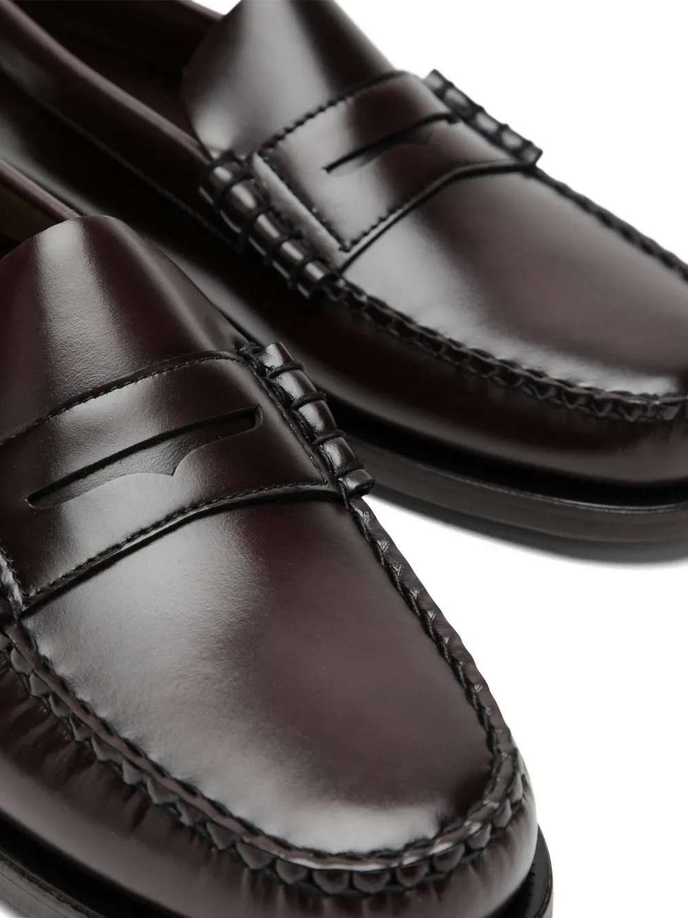 Sebago Classic Dan penny loafers met gevlochten detail Bruin