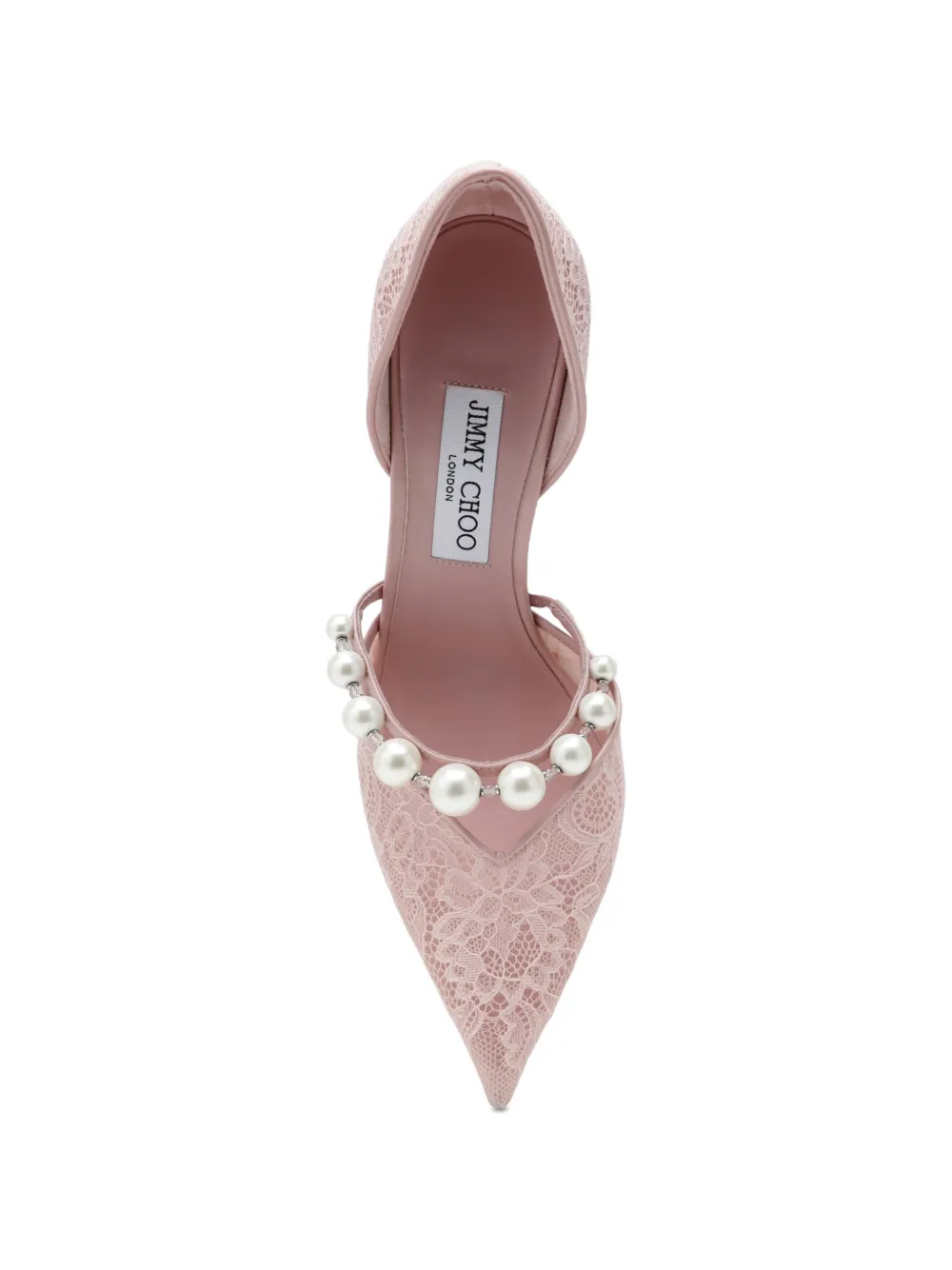 Jimmy Choo Aurelie pumps met veterparel Roze