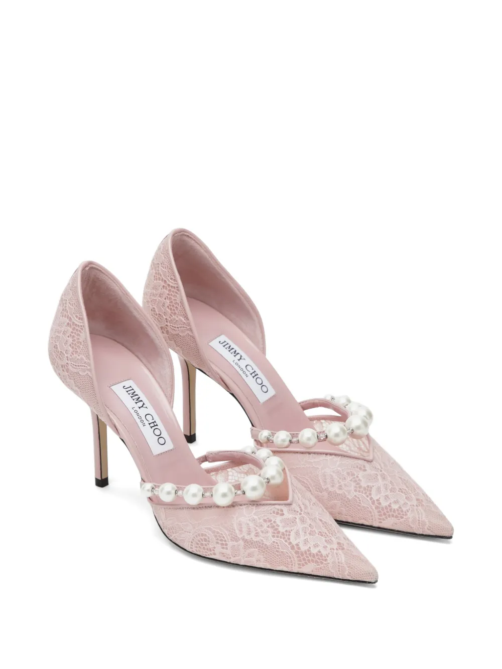 Jimmy Choo Aurelie pumps met veterparel Roze