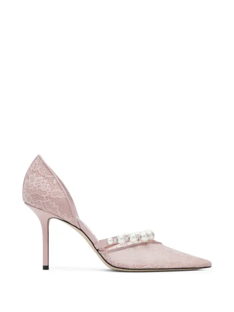 Jimmy Choo Aurelie lace-pearl pumps