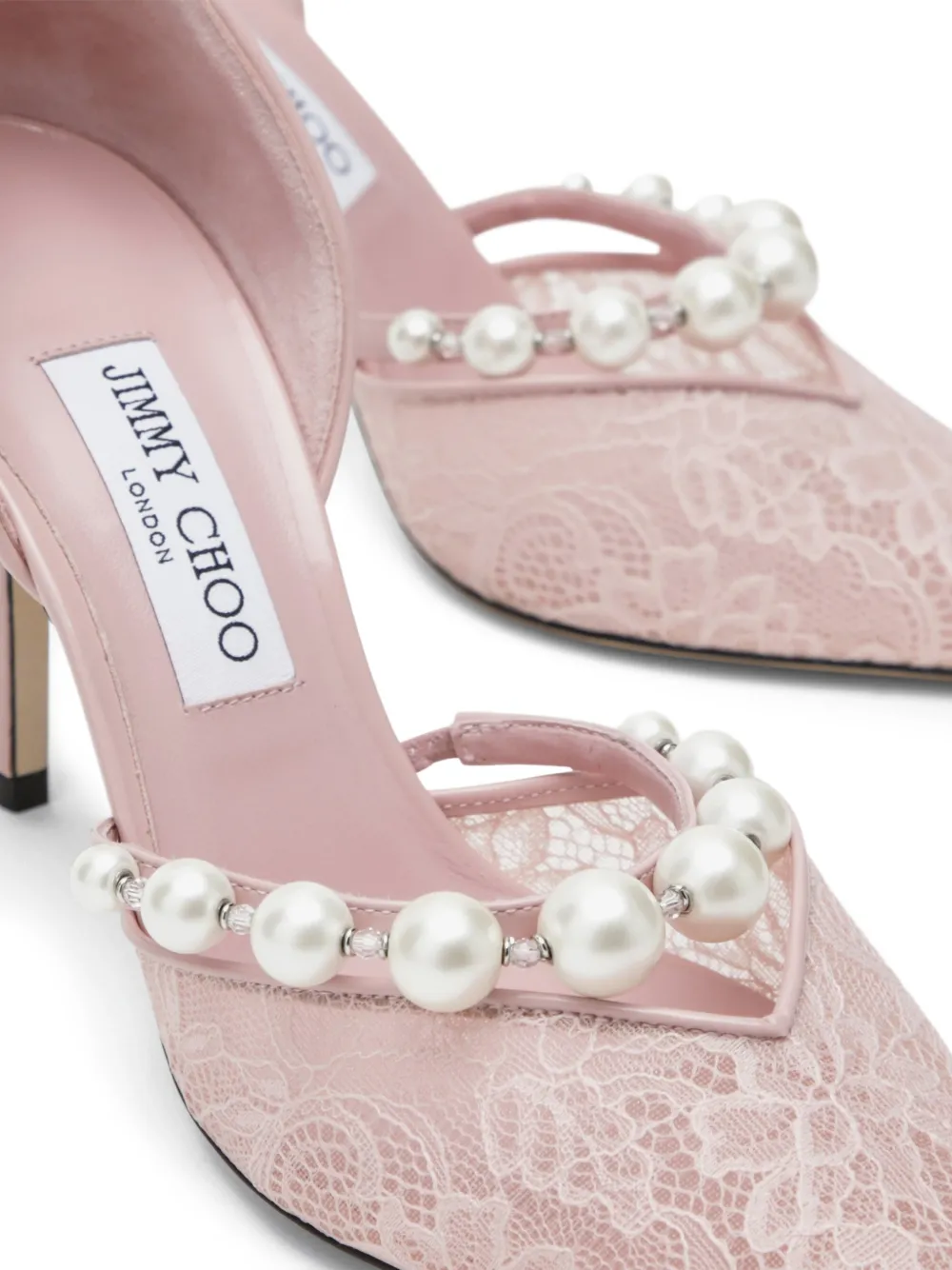 Jimmy Choo Aurelie pumps met veterparel Roze