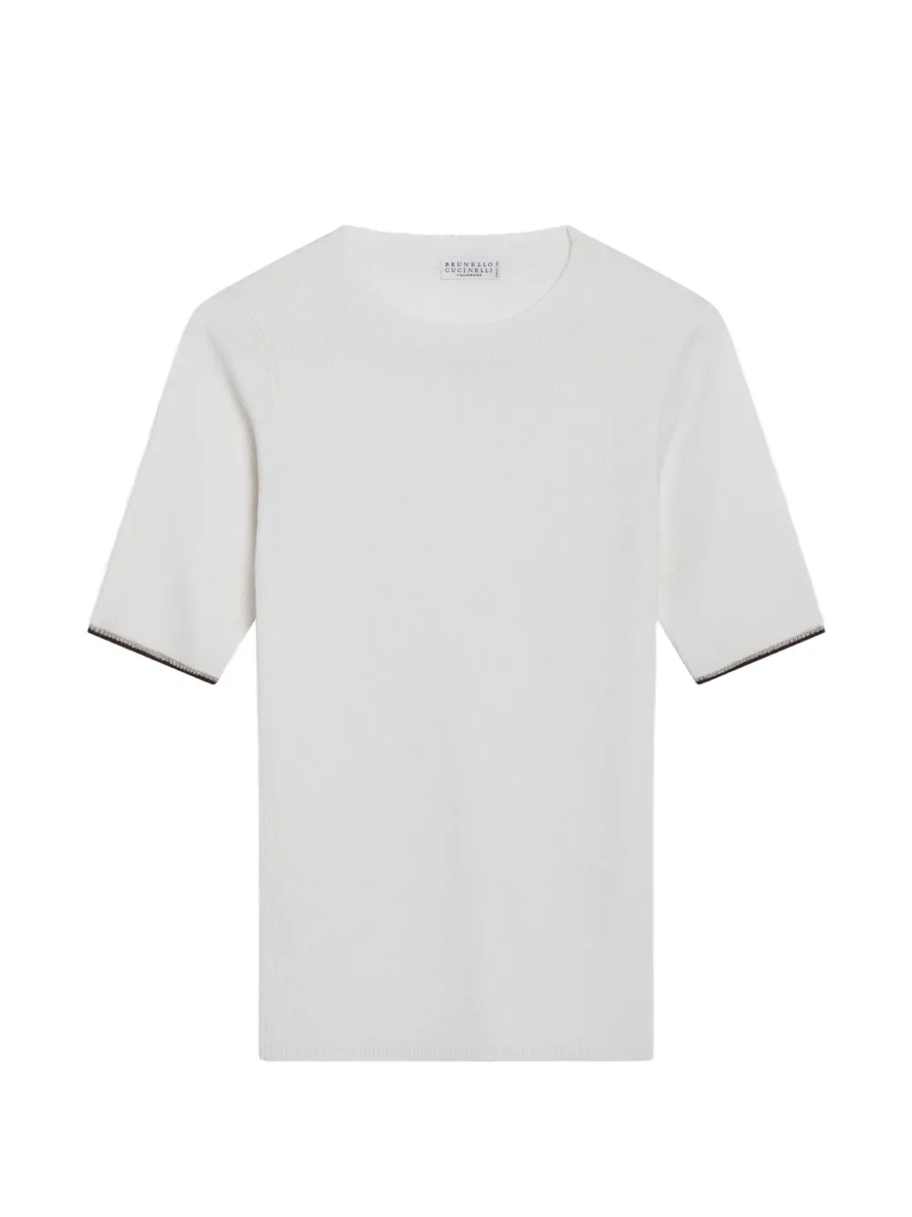 Brunello Cucinelli ribbed short-sleeved sweater - Neutrals