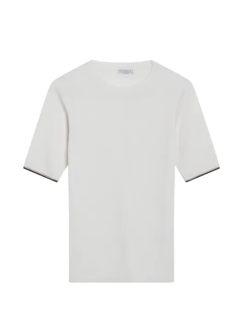 Brunello Cucinelli — ribbed short-sleeved sweater