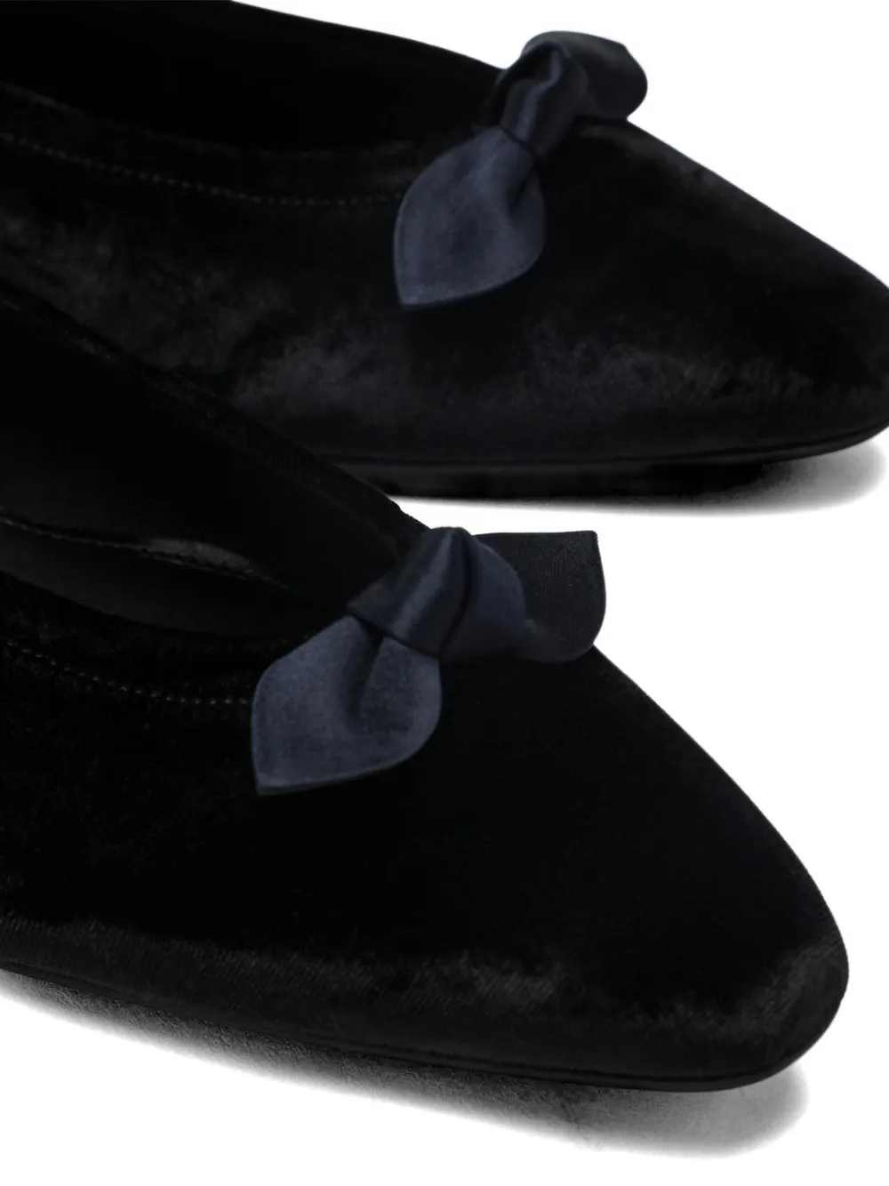 Loro Piana Ballerina's met strikdetail Zwart